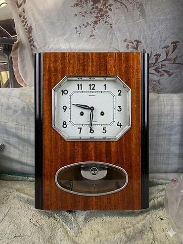 Настенные механические часы с маятником - Корпус из шпонированного