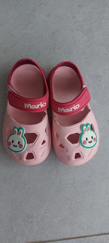 крокс шлепка: Детские сандалии/кроксы - Цвет: розовый с малиновыми ремешками - — 3