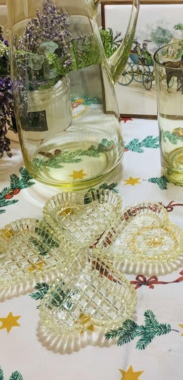 Кухонные принадлежности: ❄️❄️Набор для напитков цитриновое стекло 10 стаканов кувшин — 10