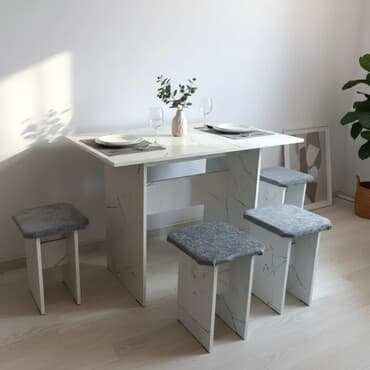 Кухонный стол и стул, Новый, Платная доставка at lalafo.kg Кухонный стол и стул, Новый, Платная доставка