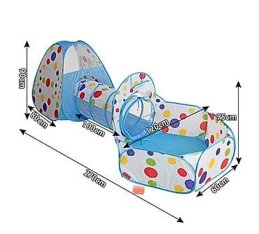 Игровой набор: детская палатка с тоннелем и бассейном для шариков и