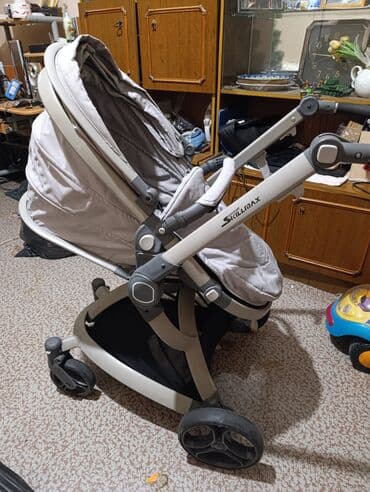 skillmax коляска страна производитель: Коляска, цвет - Серебристый, Б/у — 2