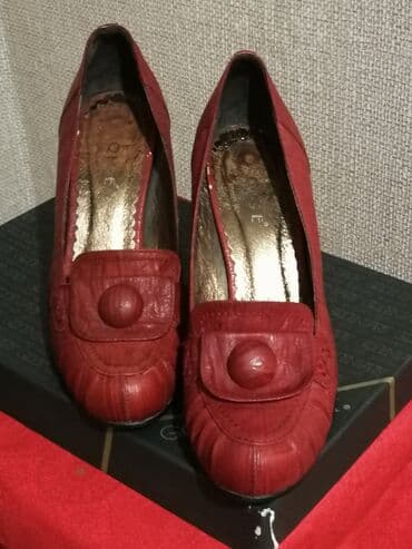 женские бордовые туфли: Женские кожаные туфли, цвет бордо, размер 37, QIGE, в отличном — 2