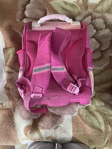 детский портфель: Детские школьные рюкзаки для девочек (2 модели) 1) Фиолетовый ранец с — 3