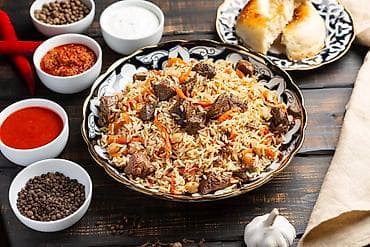 Плов с говядиной на заказ выезд - Рассыпчатый длиннозёрный рис