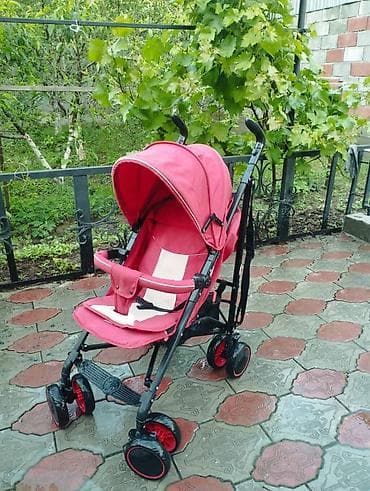 Коляски: Прогулочная коляска-трость Hello Baby, розовая. Основные особенности — 5