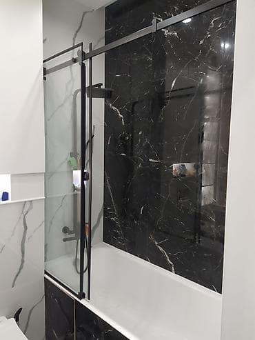 glass: Душевая кабина, перегородка. душевая перегородка, закалённое стекло — 5