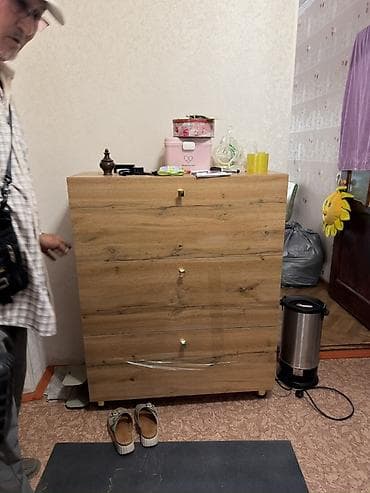 Тумба и подставка для обуви, Б/у, Самовывоз, цвет - Коричневый