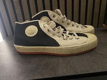 рюкзак ufc: Кеды USSI, модель mid-top. - Цвет: бежево‑чёрный (канвас верх, белые — 3