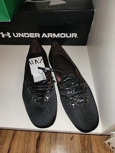 ecco 42: Балетки ZARA, модель с шнуровкой - Цвет: черный - Форма носка — 2