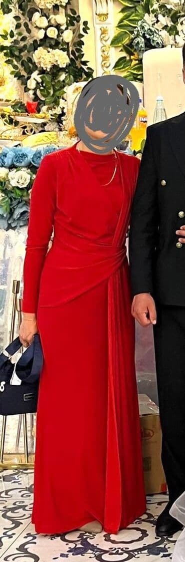 Вечернее платье, Русалка, Длинная модель, С рукавами, M