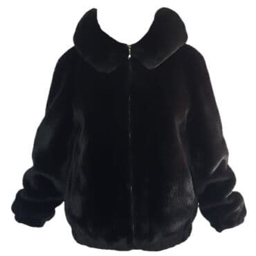 черный зимний пуховик: Бомбер, Зима, M, L, XL — 2