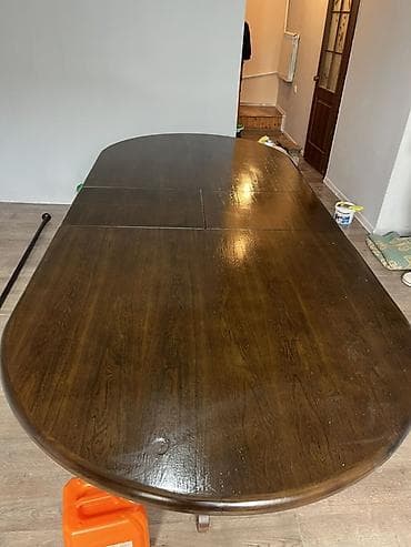 Раскройные столы: Стол трансформер Для кухни, Раскладной стол, Длина, см: 210см/250см см, цвет - Коричневый — 3