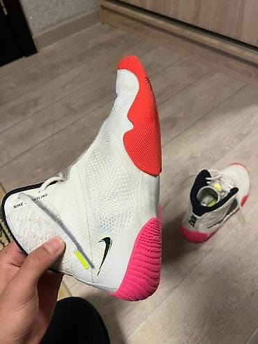 найк штангетки: Борцовки Nike белого цвета с контрастными деталями. Обувь имеет — 8