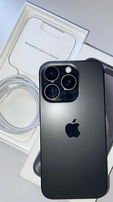 IPhone 15 Pro, Б/у, 256 ГБ, Графит, Коробка