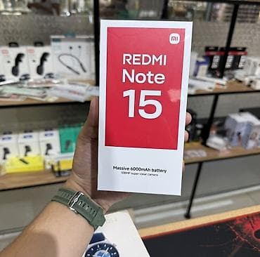 redmi note 9: Redmi, Redmi Note 15, Б/у, 256 ГБ, цвет - Черный, 2 SIM — 2