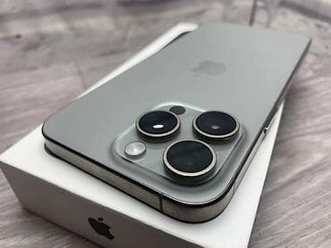 mi camera: IPhone 15 Pro Max, Б/у, 256 ГБ, Natural Titanium, Коробка, 80 % — 2