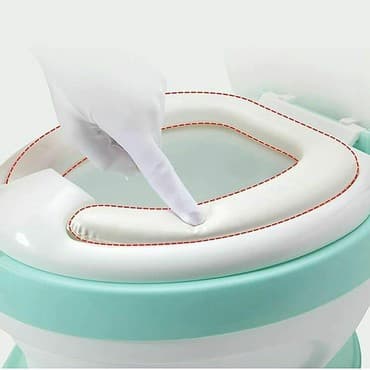 демисезонная детская обувь 22 размера: Детский горшок-унитаз в трёх цветах : розовый, голубой и зелёный — 4