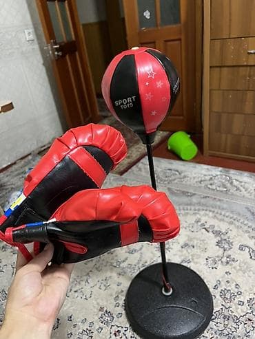 детский бокс: Детский боксерский набор Sport Toys - Напольная груша на стойке с — 1