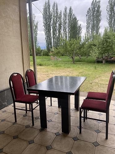 chair table: Кухонный стол и стул, Б/у, цвет - Коричневый — 5