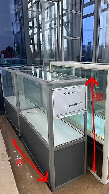 Витрины: Витрина Для ювелирных изделий и бижутерии, С ящиками, 200 см * 140 см * 45 см, Б/у — 4