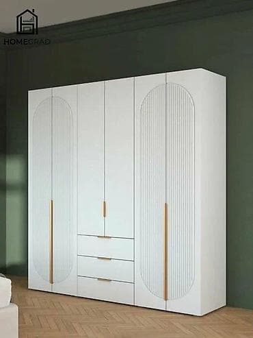 буфет кухоный: Шифоньер, шкаф для одежды, Прямой, МДФ — 6