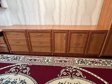 угль: Комплект офисной мебели, Б/у, Стул, Комод, Тумба, ДСП, Самовывоз, цвет - Коричневый — 2