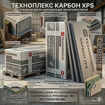 ТЕХНОПЛЕКС CARBON | Пеноплекс Экструдированный утеплитель XPS 🏗️🔥 ✔️