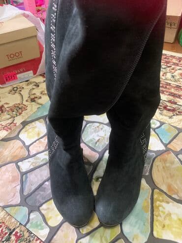 сапоги из натурального меха и кожи: Сапоги Замшевые на платформе очень удобные ! Покупали в России — 10