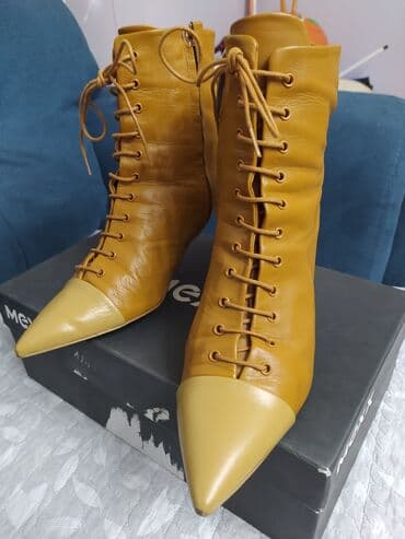 zara обувь: Продаю сапожки,, ZARA,, Деми,кожа, размер 37 -38,удобный каблук — 1