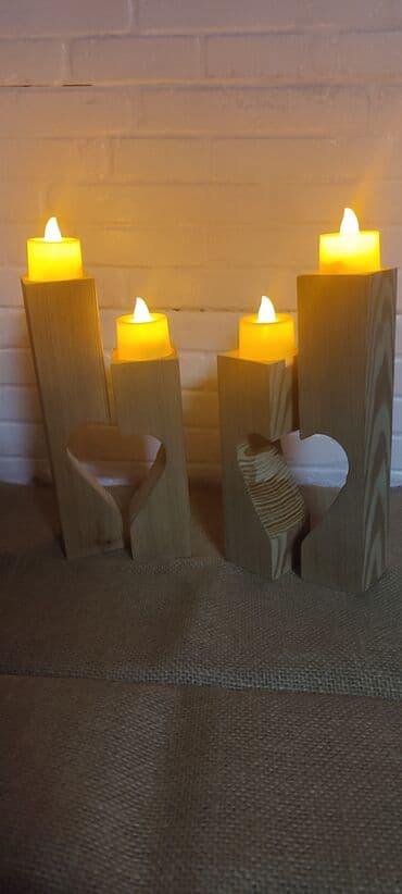 Продаю подсвечники из дерева на подарок декор из дерева для