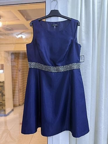 midnight: Вечернее платье, Коктейльное, Без рукавов, Стразы, XL, 2XL — 1