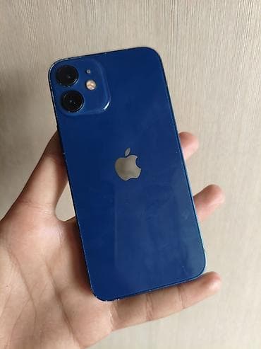 13 iphone: IPhone 12 mini, Б/у, 64 ГБ, Синий, Защитное стекло, Чехол, 69 % — 2