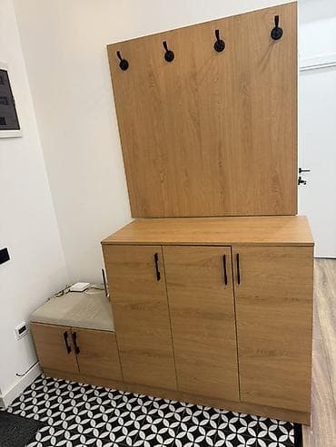 гарнетур: Гарнитур для прихожей, Тумба, ДСП, цвет - Коричневый — 1