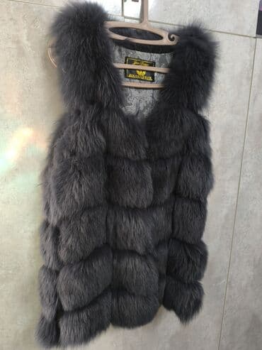 жилет меховой купить: Меховой жилет из натурального меха, графитовый цвет. Характеристики — 5