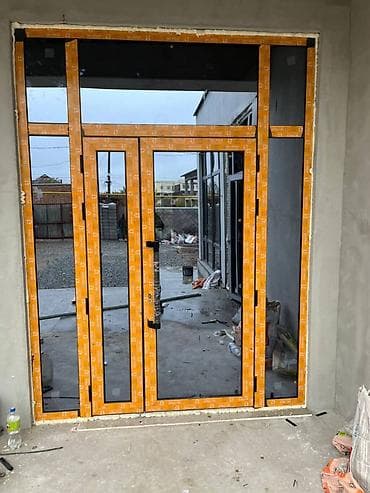 Алюминиевое окно на заказ, Тип окна: Панорамные, Декоративные особенности: Фрамуга, Бесплатная установка, Без рассрочки