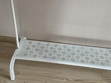 колесо для платья: Инстаграмная Металлическая напольная вешалка для одежды с полкой. - — 2