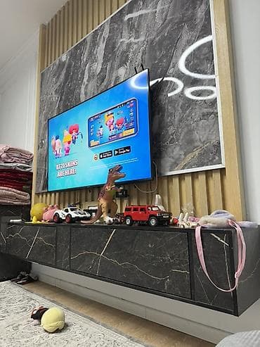 Тумбы и подставки: ТВ-тумба /подвесная тумба за 5000 - Материал: ЛДСП/МДФ с матовым — 3