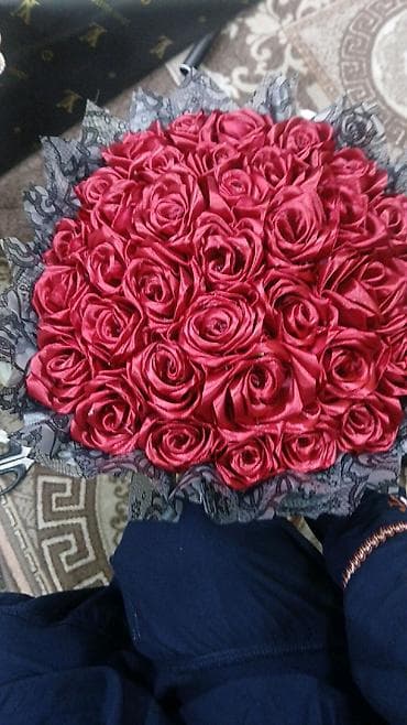 Букет из атласных роз:принимаю заказы Цена:2330 - Ручная работа