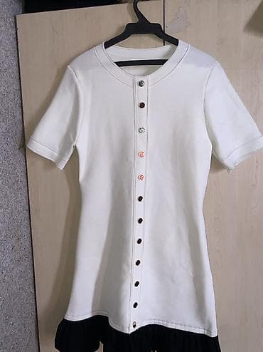 Повседневное платье, Made in KG, Осень-весна, Короткая модель, S, M