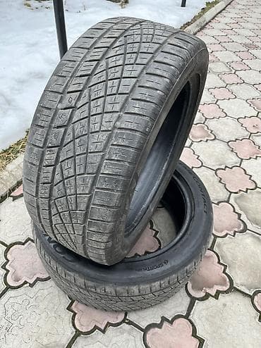 Шины 245 / 45 / R 18, Лето, Б/у, Пара, Легковые, Continental