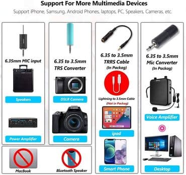 дистанционный микрофон: Петличный микрофон (для мечети тоже подойдет) UHF Беспроводная — 2