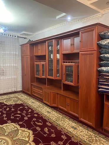 телевизор blesk: Гарнитур для зала, Тумба под ТВ, МДФ, цвет - Коричневый — 4