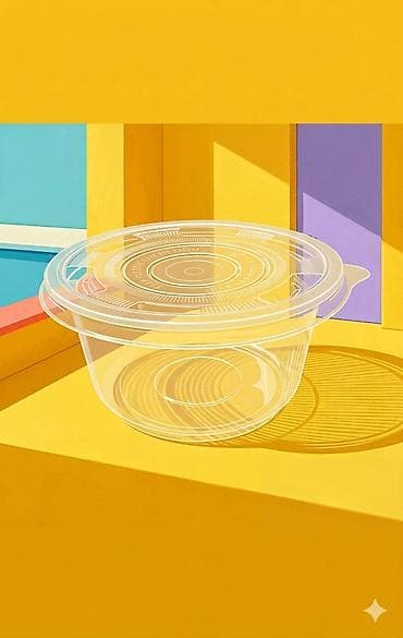 контейнер с крышкой: Пищевой контейнер, Платная доставка — 1