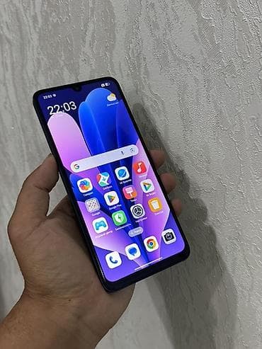 Техника и электроника: Redmi, Redmi 14C, Б/у, 128 ГБ, цвет - Синий, 2 SIM — 2