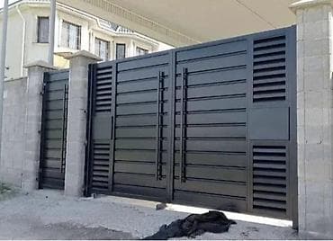 Распашные ворота: Стальные, Механические, Другой бренд, Для частного дома, С калиткой, Оптом, Новый, Бесплатная установка — 3