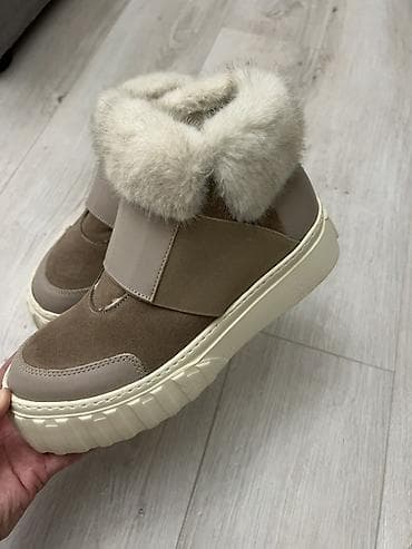 сапоги женские: Натуралки! Новые! Мех норка Зимние женские полусапоги/сникерсы с — 7