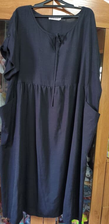 прокат платьев больших размеров бишкек: Повседневное платье, Made in KG, Лето, Длинная модель, Штапель, Бохо, 9XL — 14