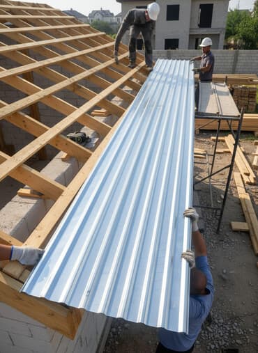 купить профнастил для крыши: Профнастил (оцинкованный металлический лист с продольной — 1