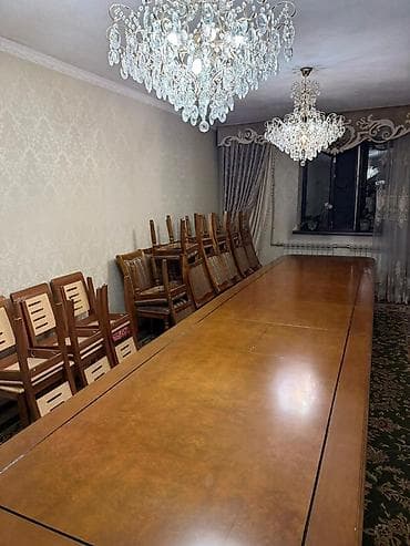 журнальный стол бу: Стол и стул для зала, Б/у, цвет - Коричневый — 1
